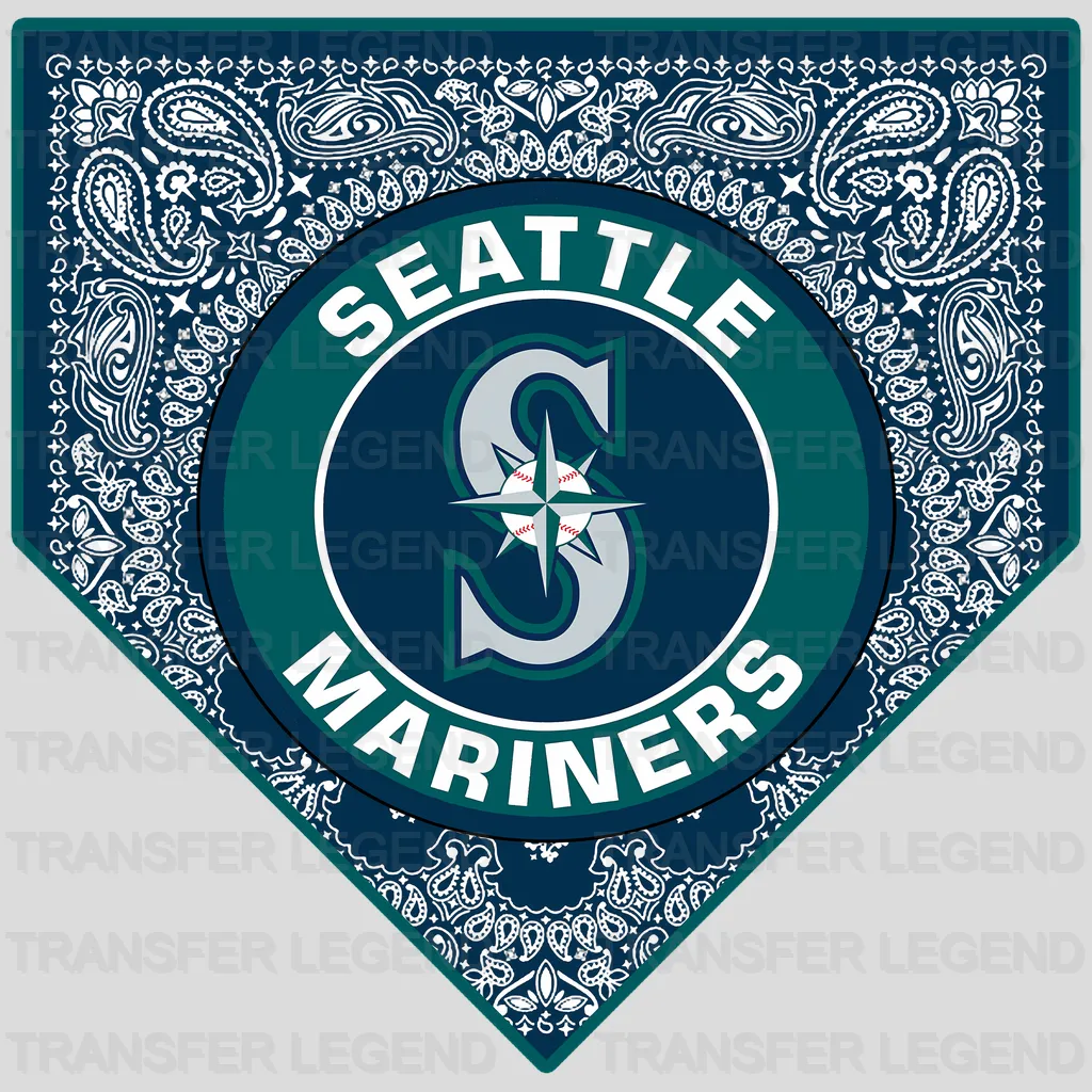 Seattle Mariners MLB Diamond Shape Logo Emblem - DTF Iron On Transfer