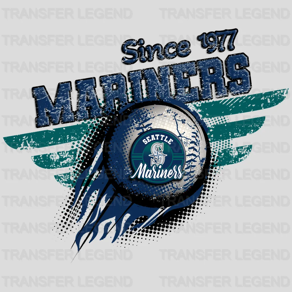Seattle Mariners MLB Since 1977 DTF Iron On Transfer