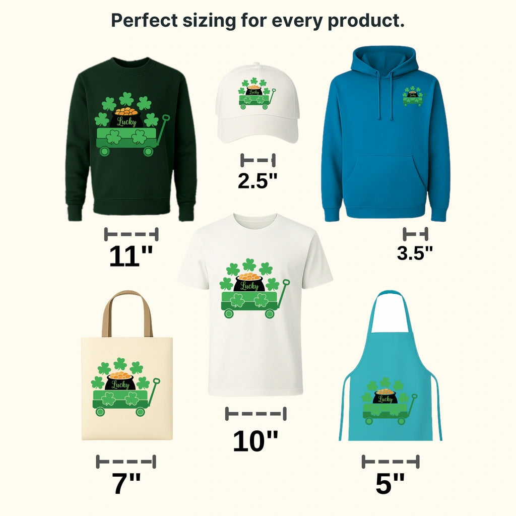 Wheelbarrow Carrying Pot Of Gold St. Patrick's Day Design - DTF heat transfer - transferlegend