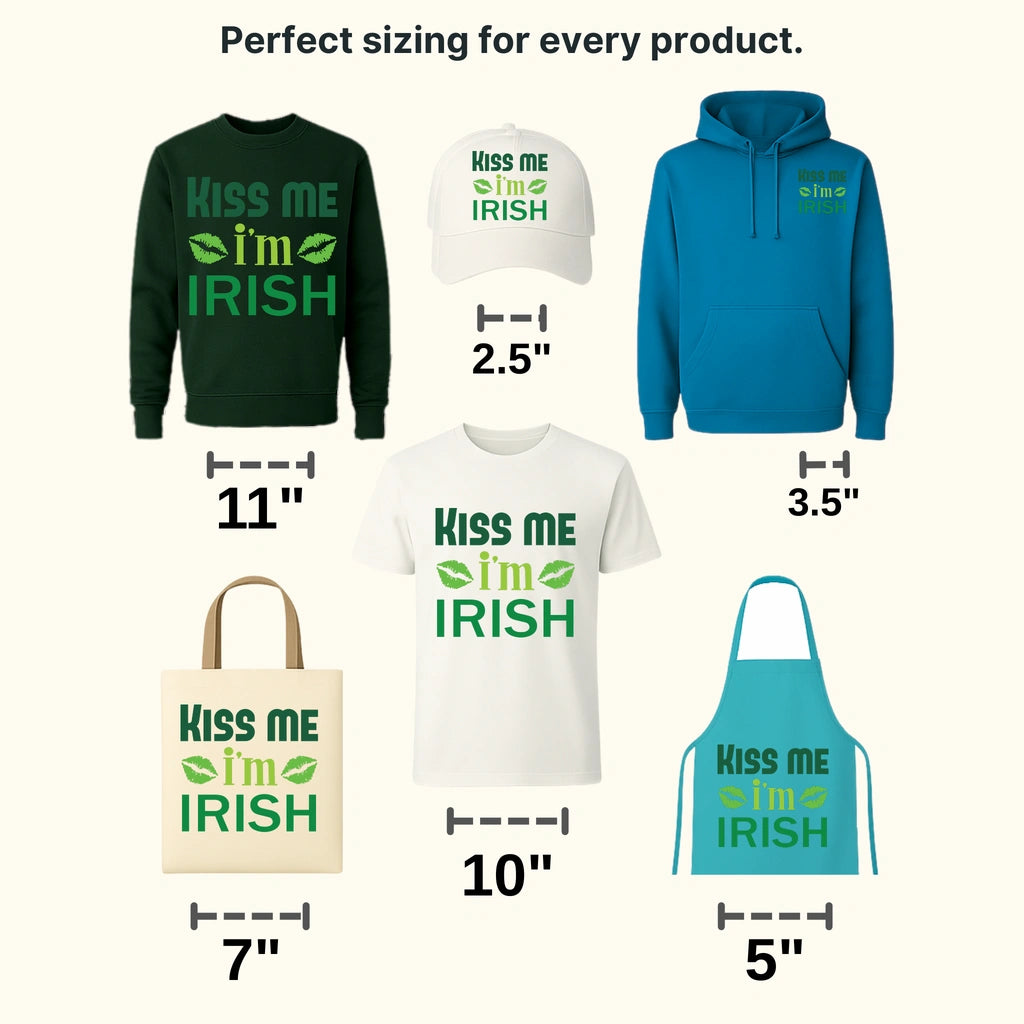 Kiss Me Irish St. Patrick's Day Design - DTF heat transfer - transferlegend
