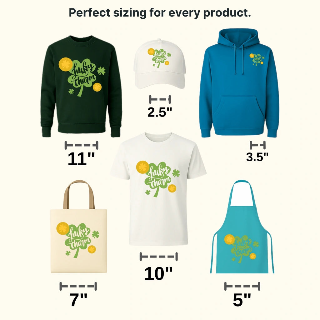 Luck Charm Clover St. Patrick's Day Design - DTF heat transfer - transferlegend