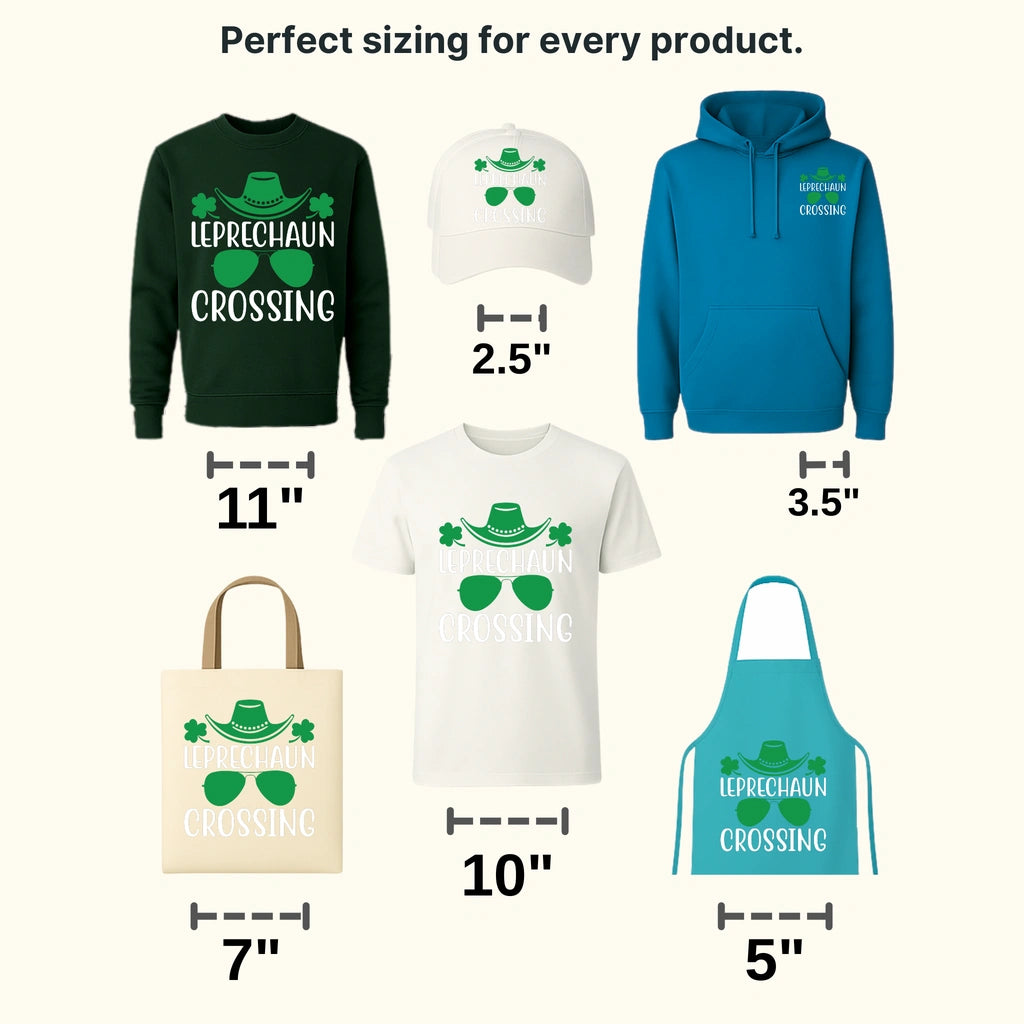 Leprechaun Crossing St. Patrick's Day Design - DTF heat transfer - transferlegend