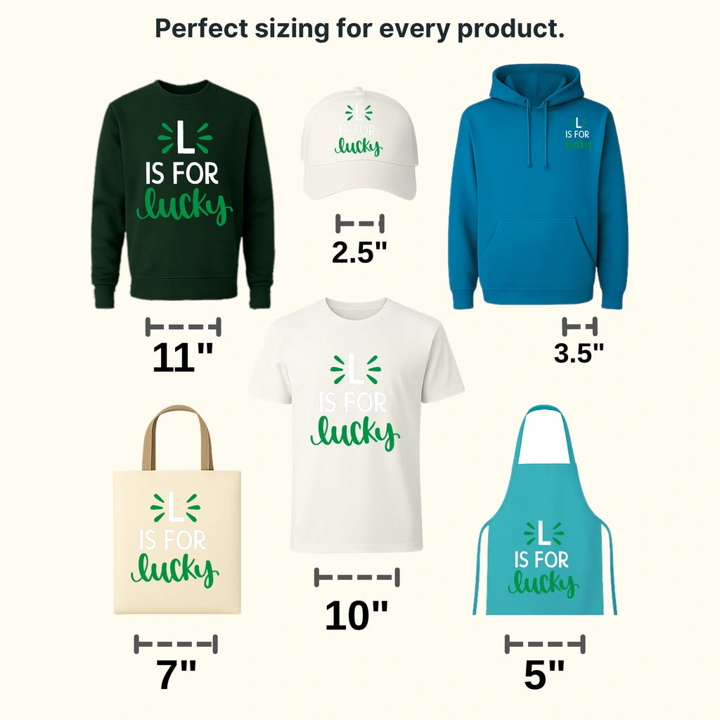L Is For Lucky St. Patrick's Day Design - DTF heat transfer - transferlegend