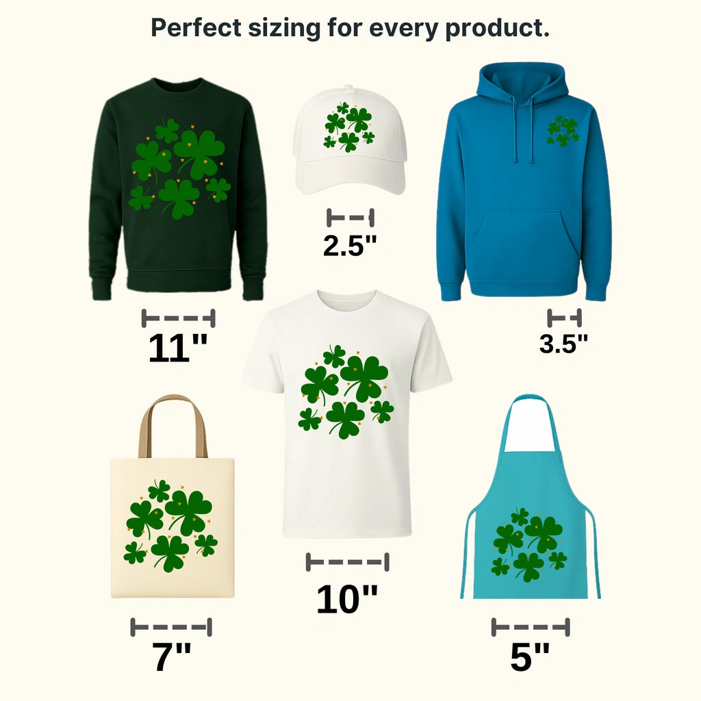 Clovers St. Patrick's Day Design - DTF heat transfer - transferlegend