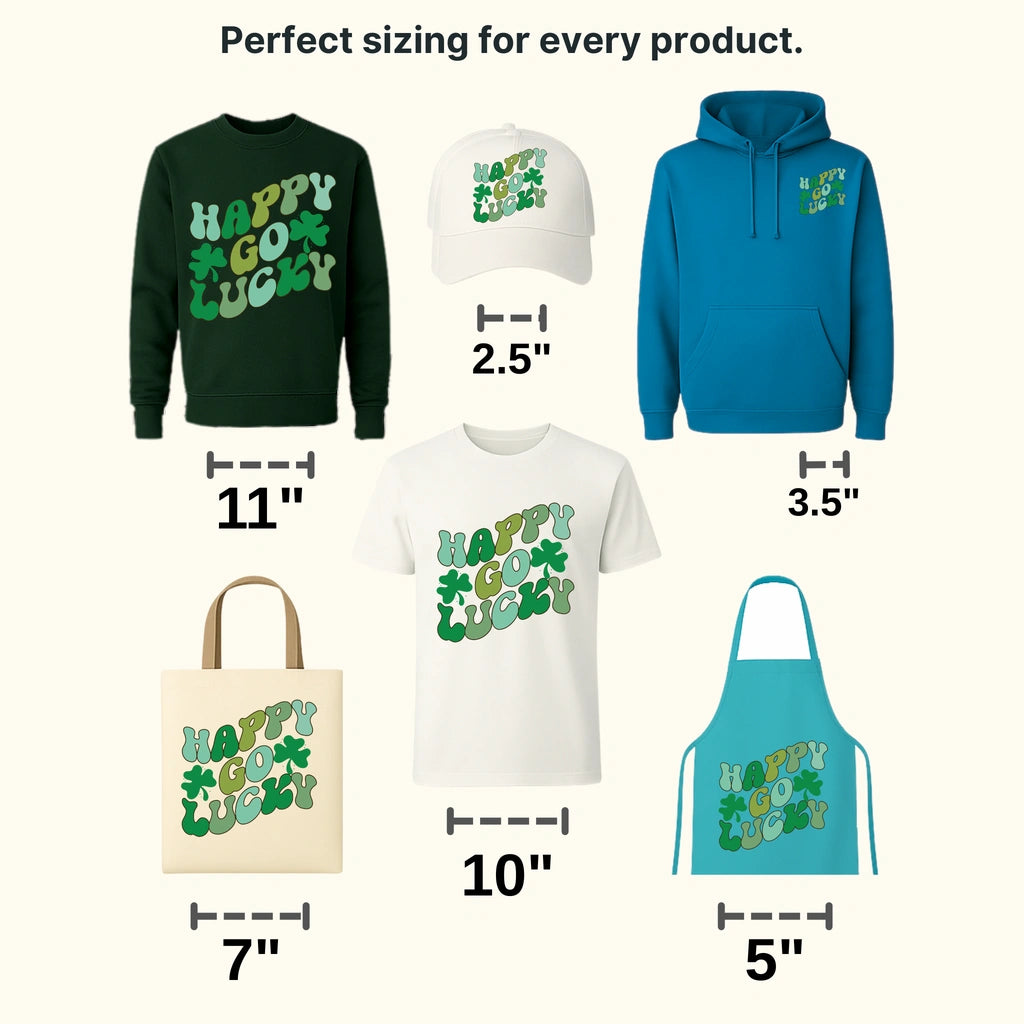 Happy Go Lucky St. Patrick's Day Design - DTF heat transfer - transferlegend