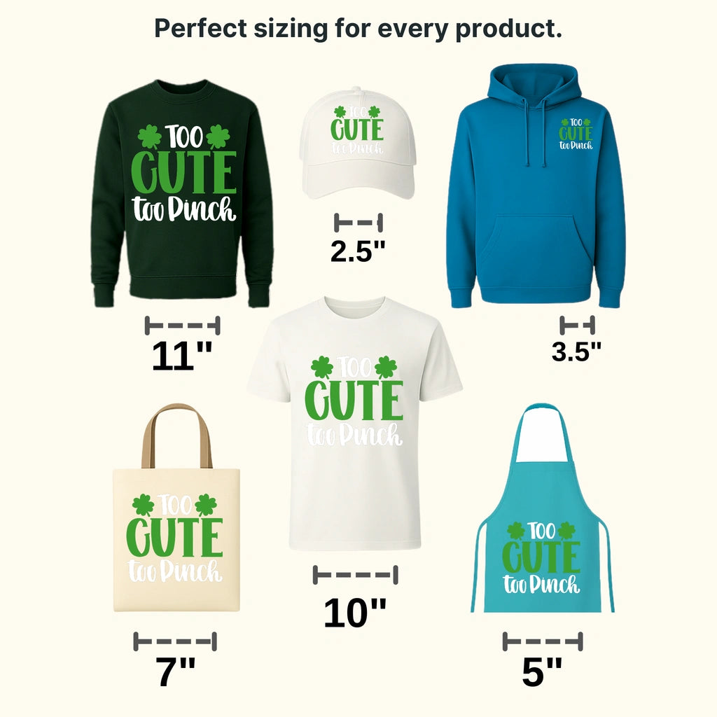 Too Cute To Pinch St. Patrick's Day Design - DTF heat transfer - transferlegend