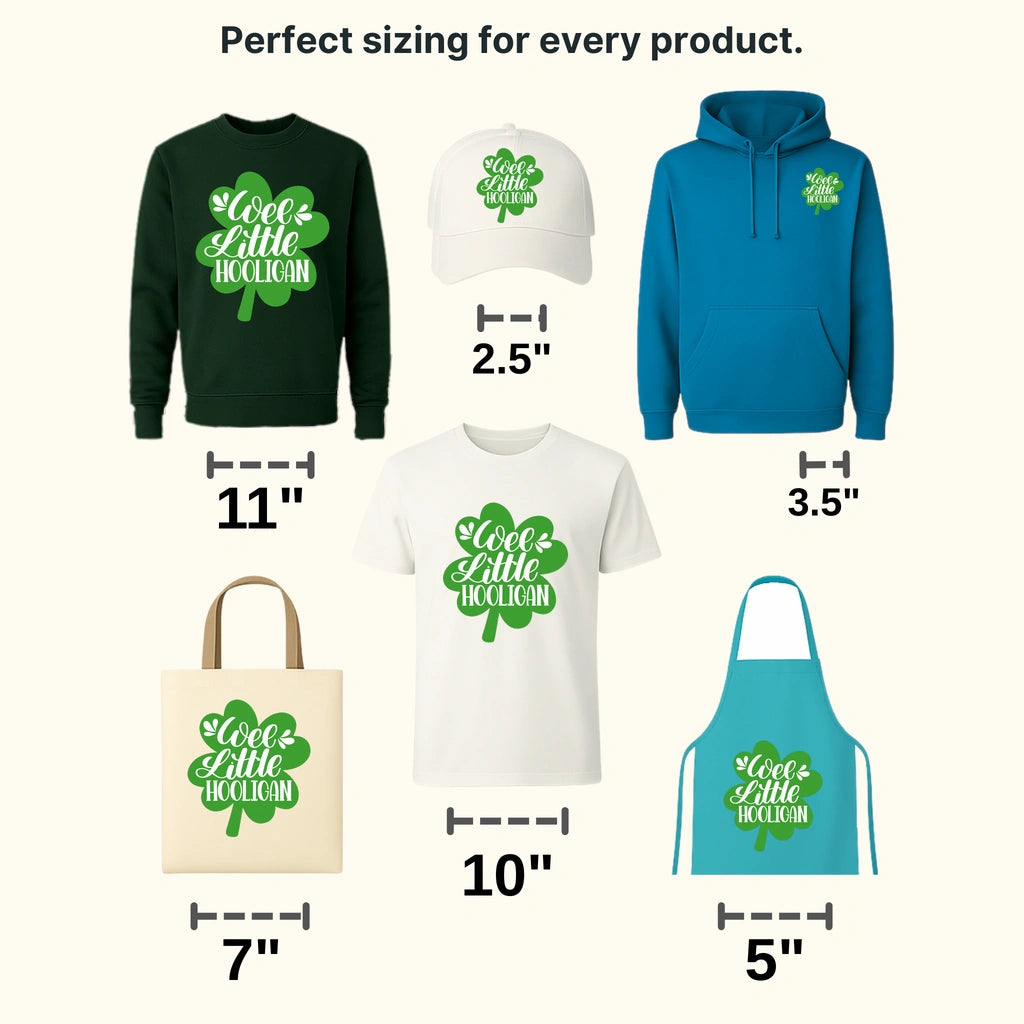 Wee Little Hooligan St. Patrick's Day Design - DTF heat transfer - transferlegend