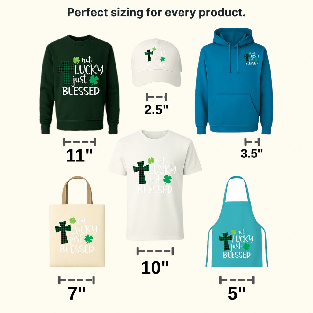 Not Lucky Just Blessed St. Patrick's Day Design - DTF heat transfer - transferlegend