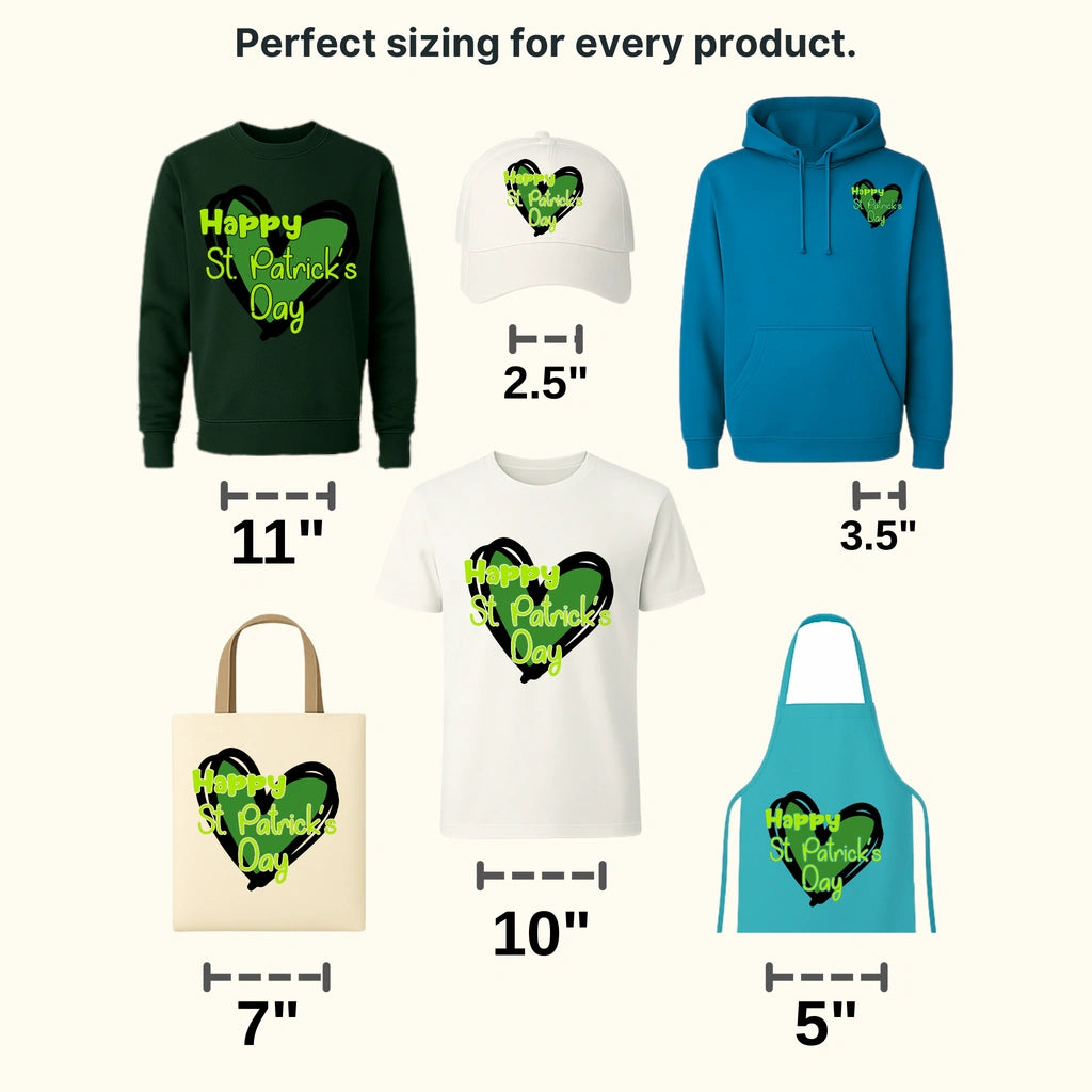 Heart St. Patrick's Day Design - DTF heat transfer - transferlegend