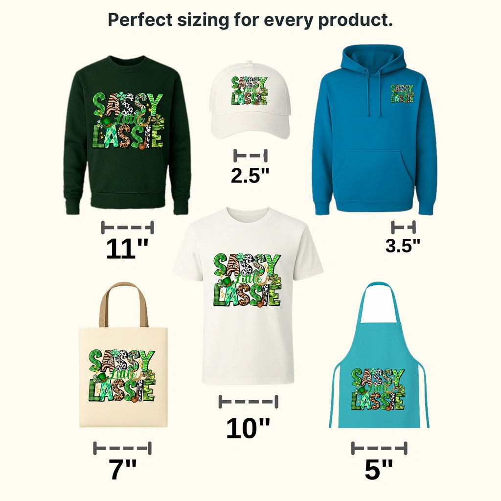 Sassy Little Lassie St. Patrick's Day Design - DTF heat transfer - transferlegend