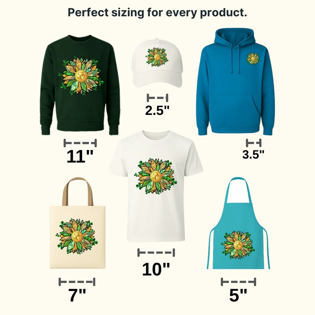 Flower St. Patrick's Day Design - DTF heat transfer - transferlegend