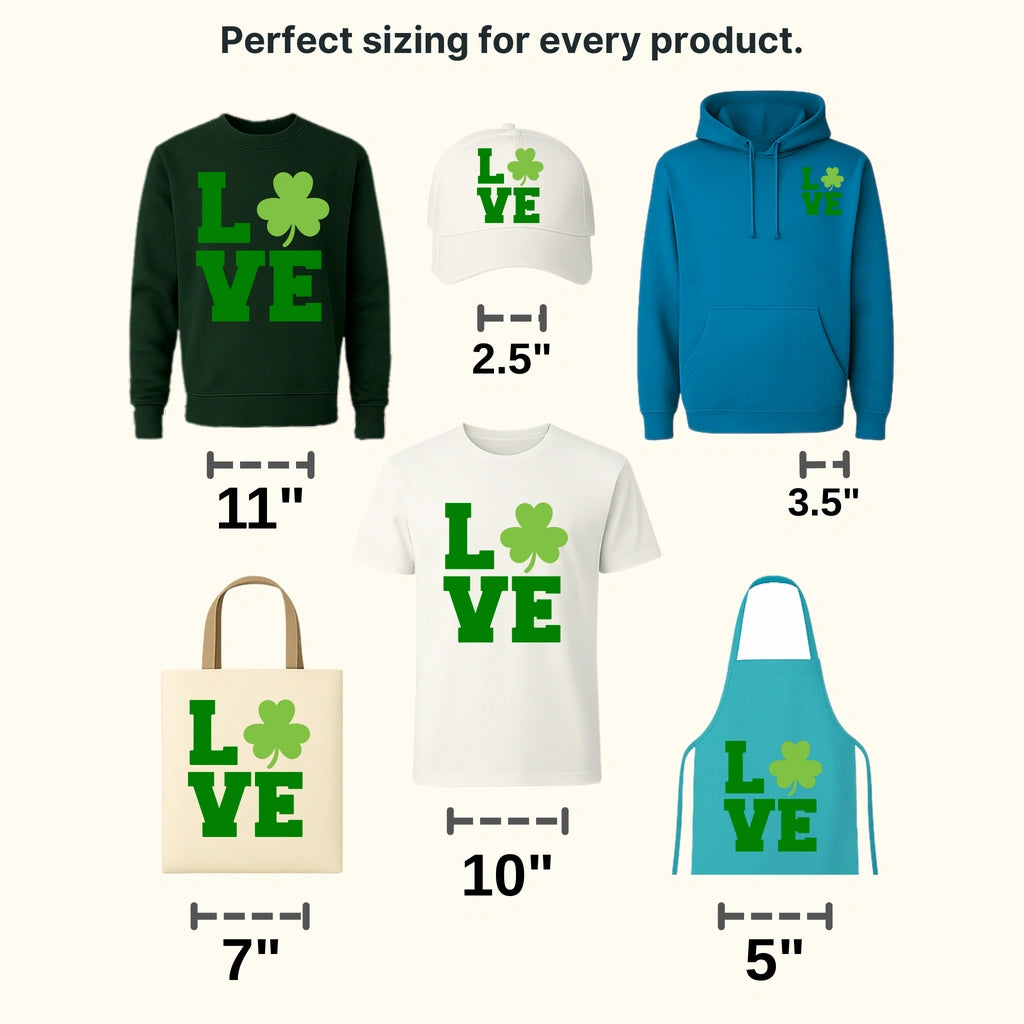 LOVE St. Patrick's Day Design - DTF heat transfer - transferlegend