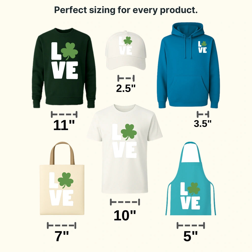 LOVE St. Patrick's Day Design - DTF heat transfer - transferlegend