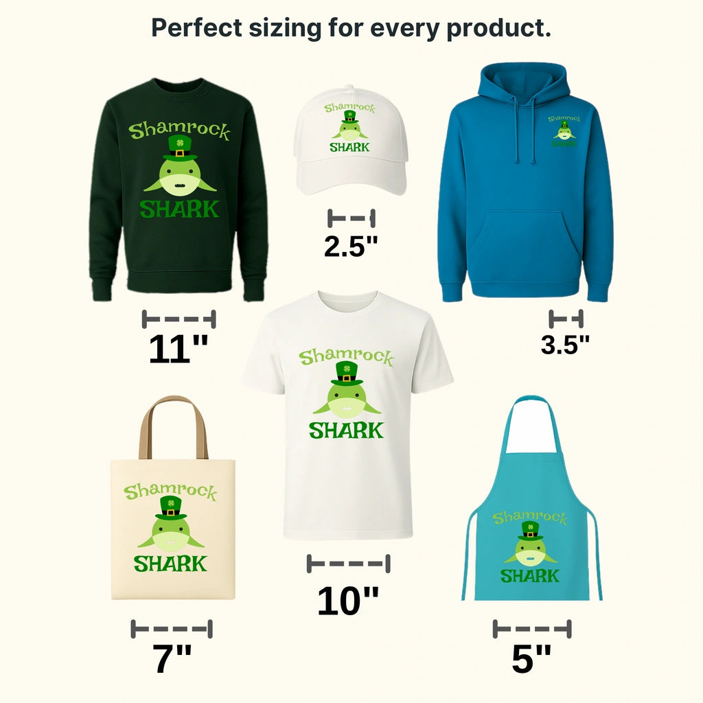 Shamrock Shark St. Patrick's Day Design - DTF heat transfer - transferlegend