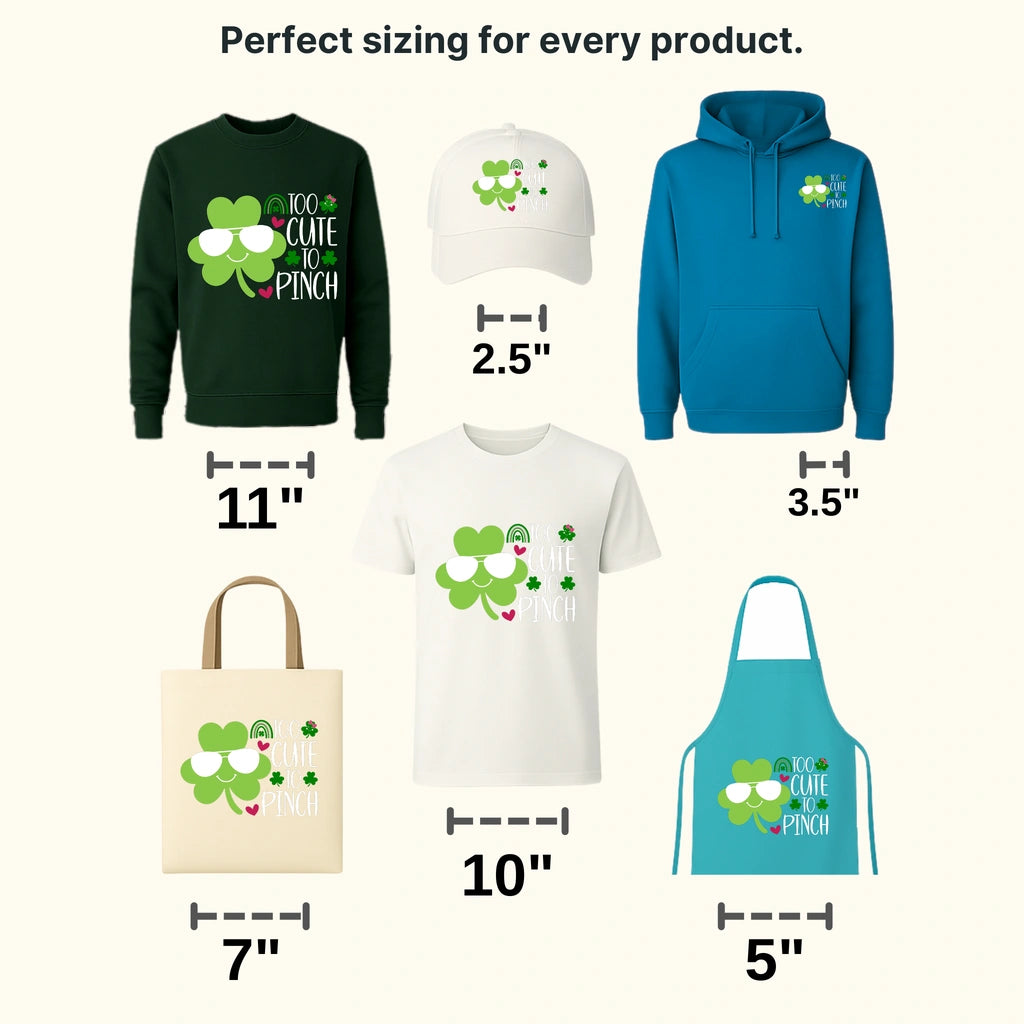 Too Cute To Pinch St. Patrick's Day Design - DTF heat transfer - transferlegend