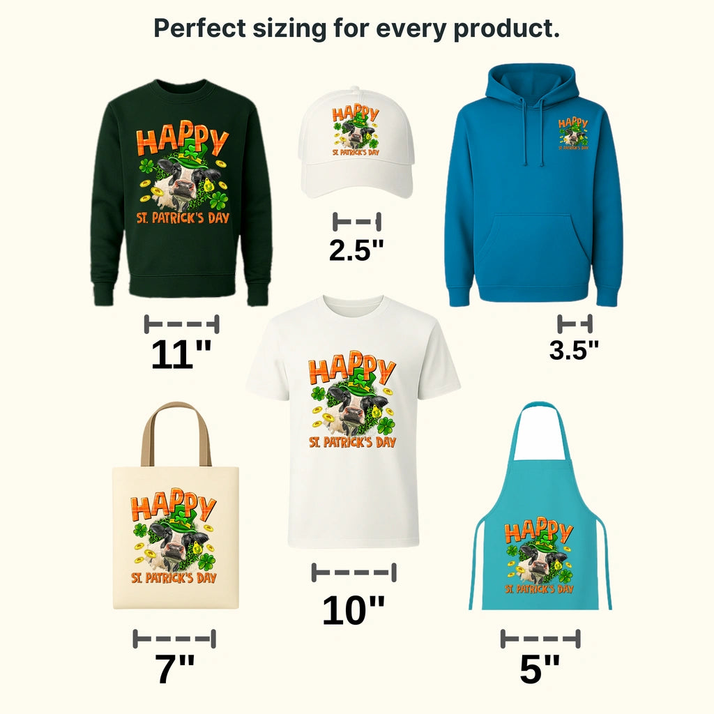 Cow St. Patrick's Day Design - DTF heat transfer - transferlegend