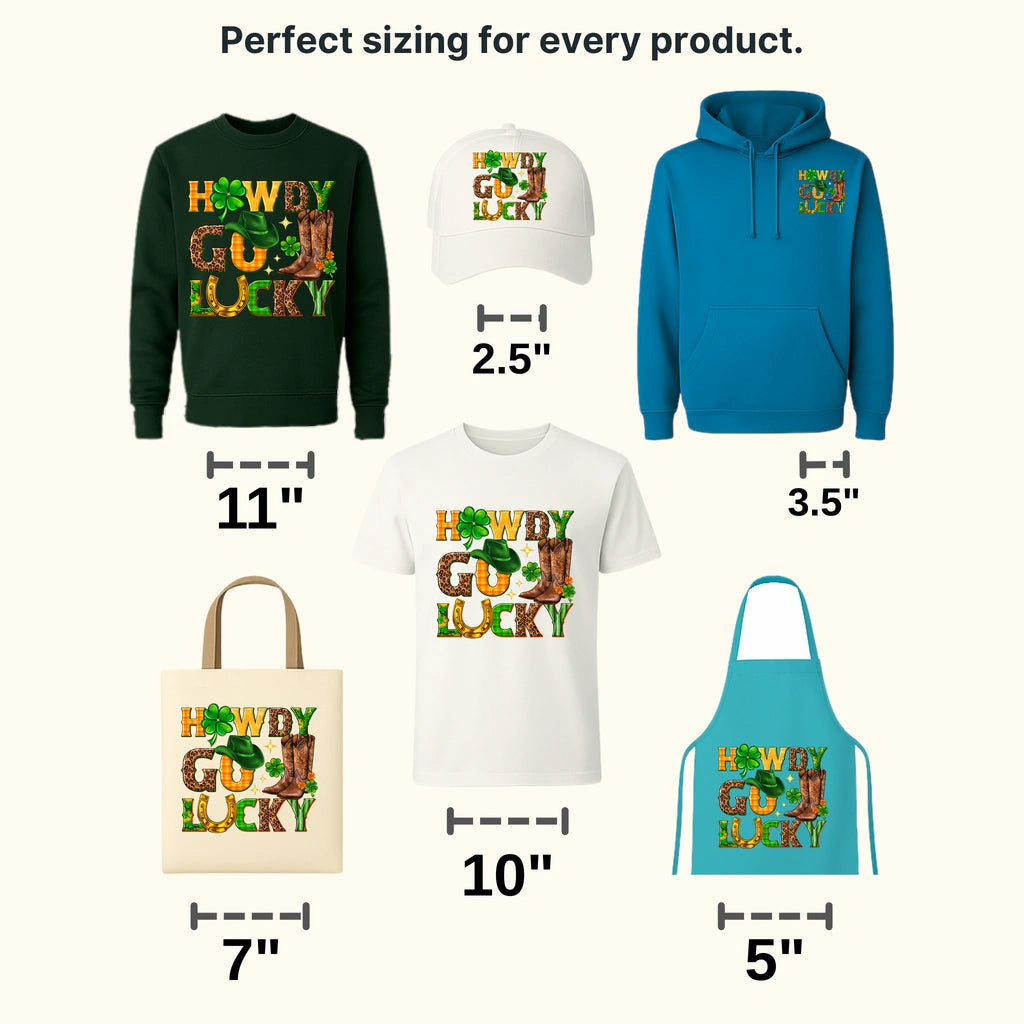 Howdy Go Lucky St. Patrick's Day Design - DTF heat transfer - transferlegend