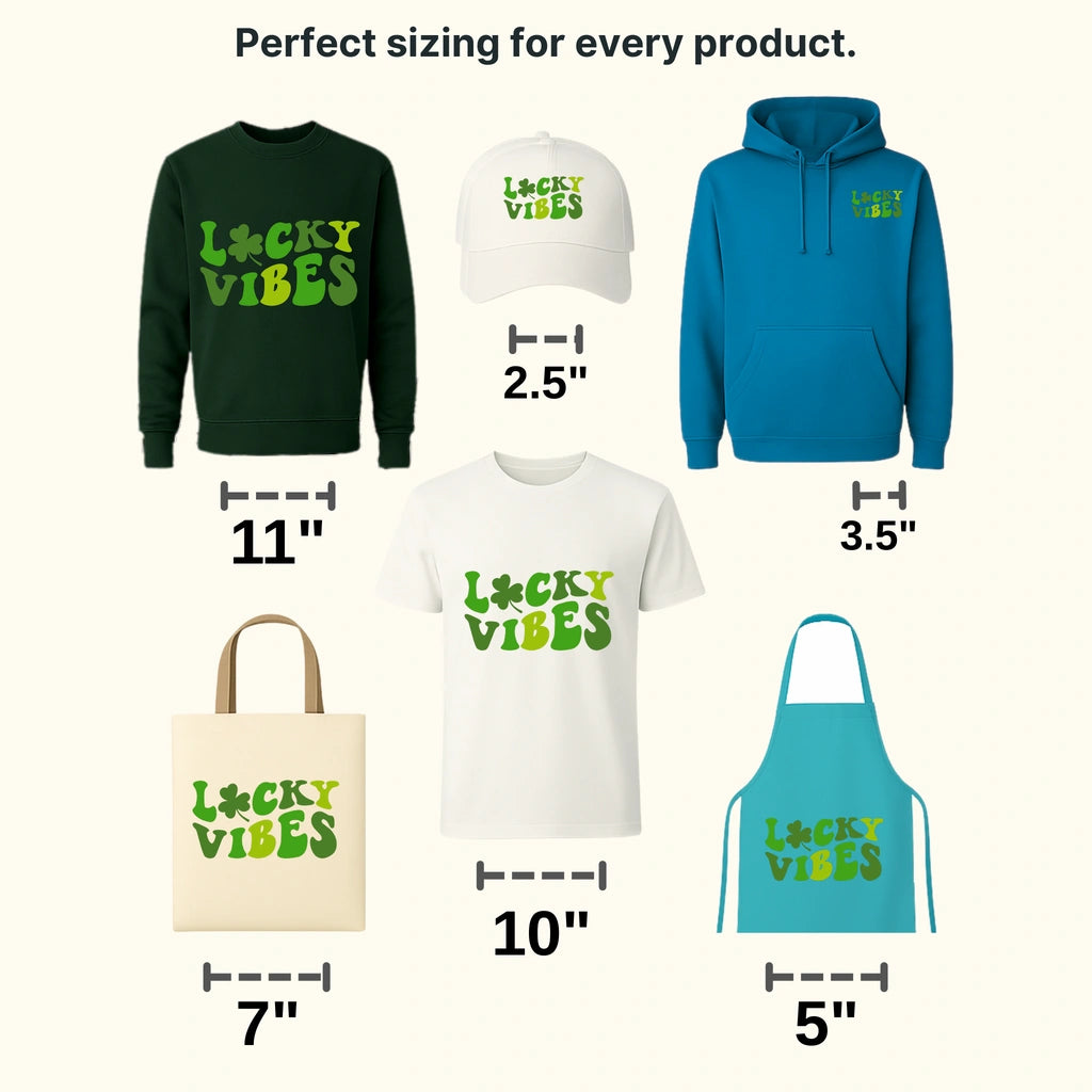 Lucky Vibes St. Patrick's Day Design - DTF heat transfer - transferlegend