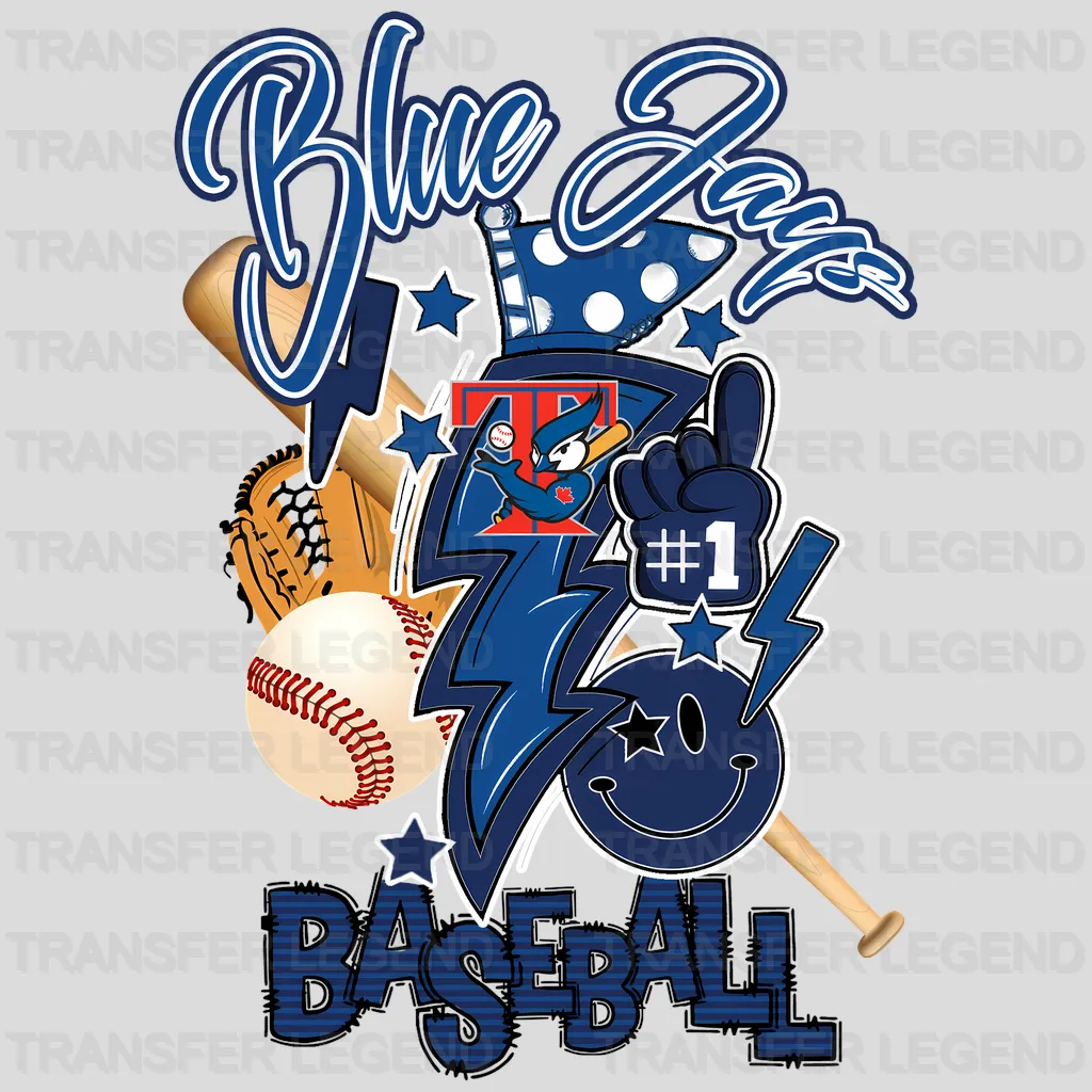 Toronto Blue Jays MLB Gear Composition - DTF Iron On Transfer