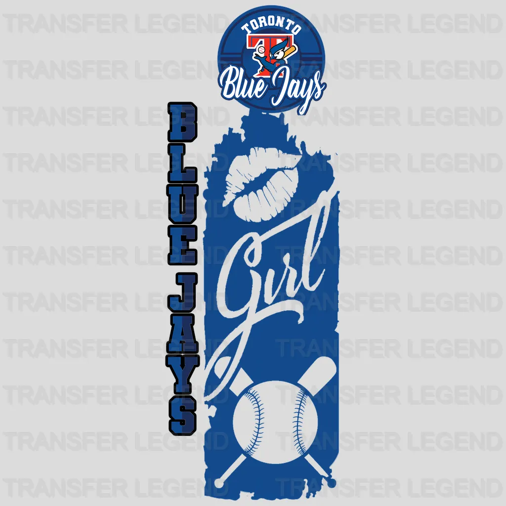 Toronto Blue Jays MLB Vertical Bookmark Style Strip Logo - DTF Iron On Transfer