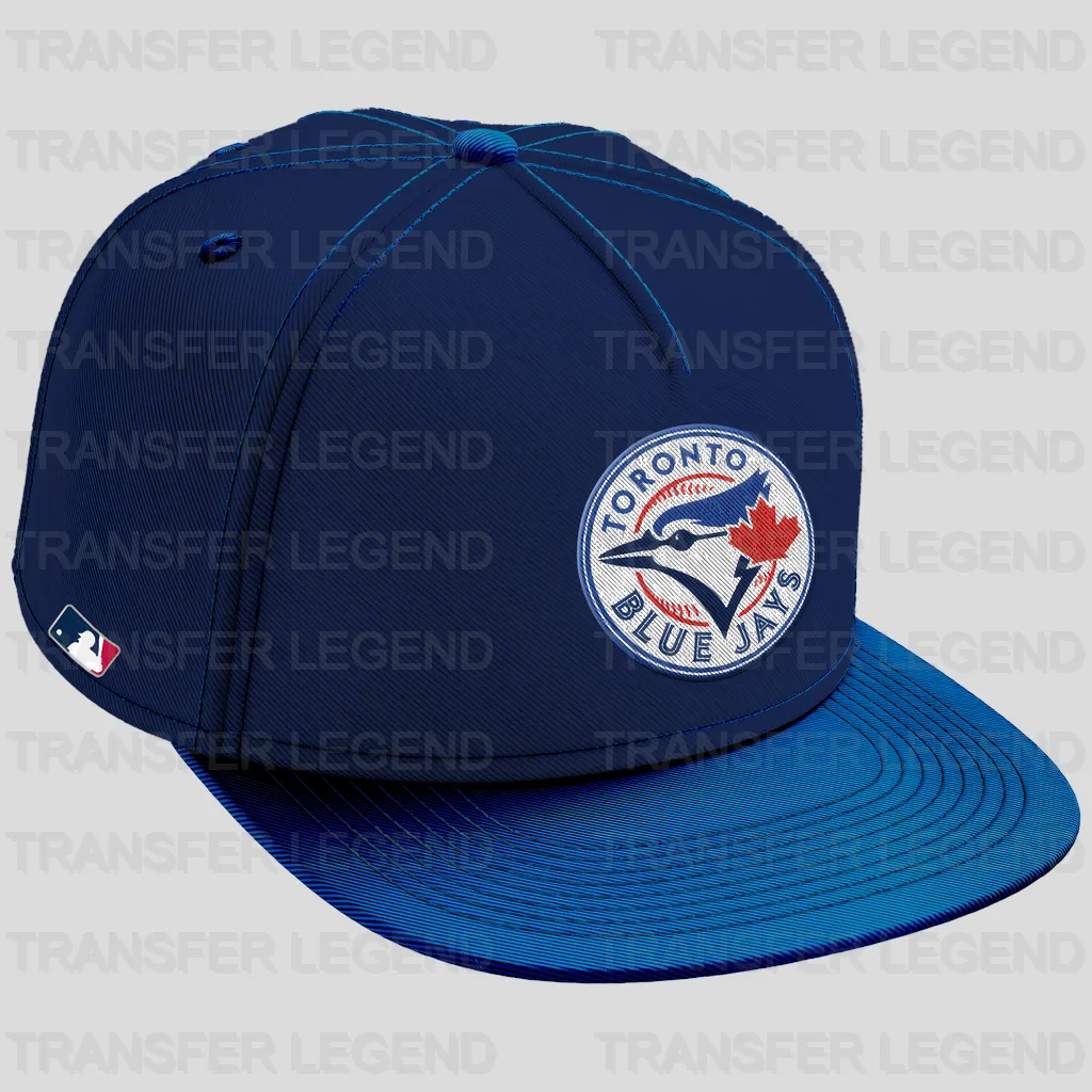 Toronto Blue Jays MLB Realistic Blue Cap Hat Mockup - DTF Iron On Transfer