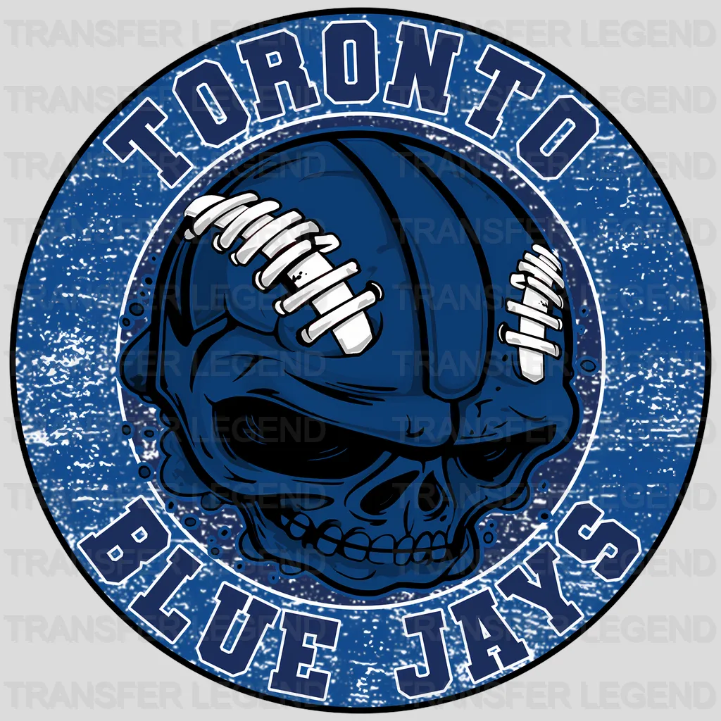 Toronto Blue Jays MLB Skull Inside Texture - DTF Iron On Transfer