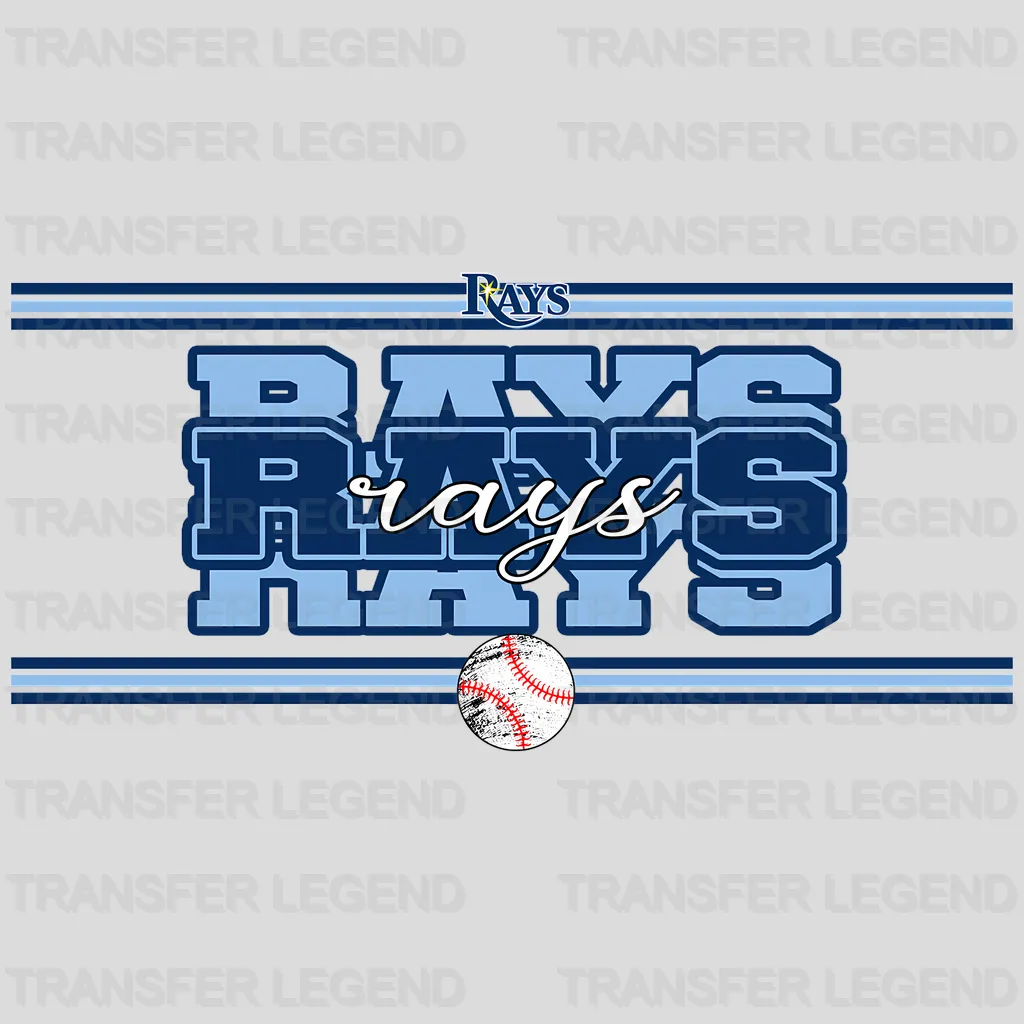 Tampa Bay Rays MLB Text Logo Banner Graphic - DTF Iron On Transfer