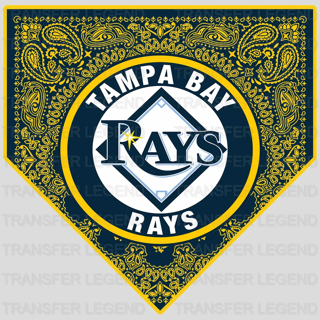 Tampa Bay Rays MLB Diamond Shape Sunburst Logo Emblem - DTF Iron On Transfer