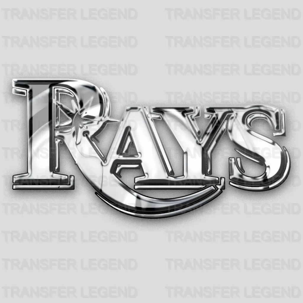Tampa Bay Rays MLB Metallic Bar Logo - DTF Iron On Transfer