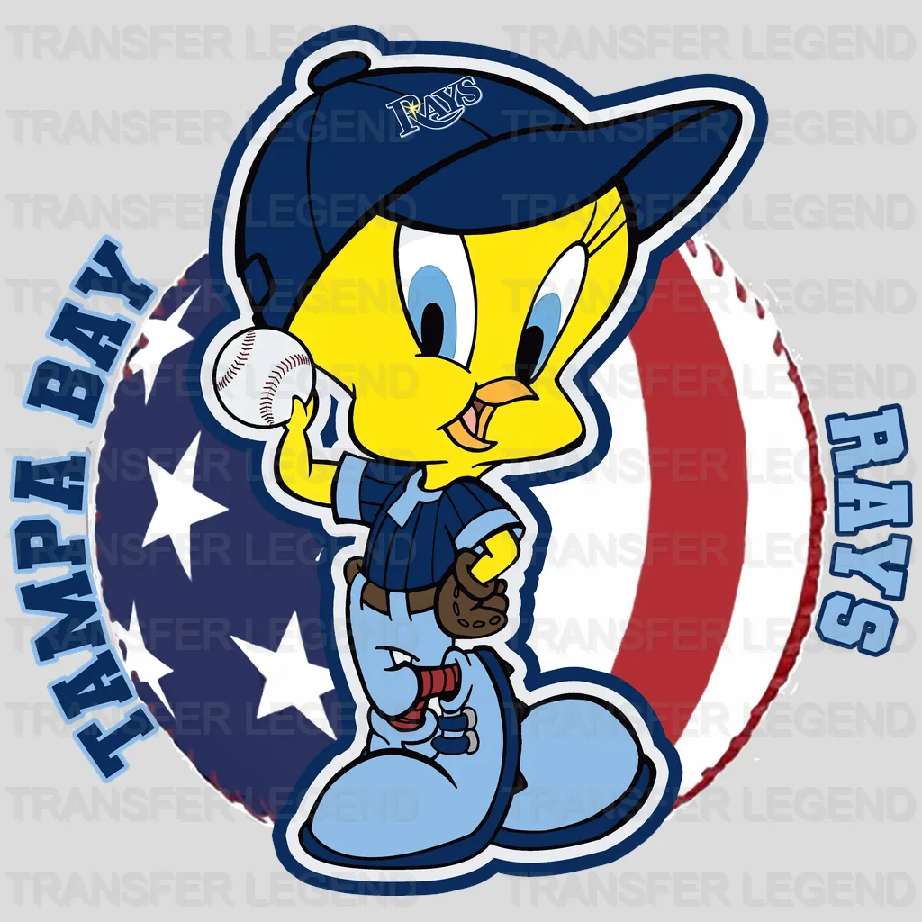 Tampa Bay Rays MLB Tweety Bird Cartoon Character - DTF Iron On Transfer