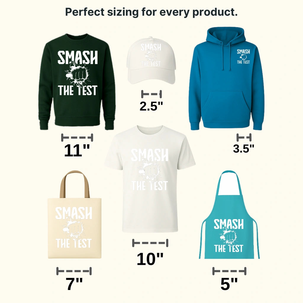 Smash The Test Test Day Design - DTF Heat Transfer - transferlegend