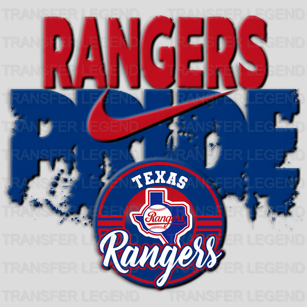 Texas Rangers MLB Classic Shield Logo Badge - DTF Iron On Transfer