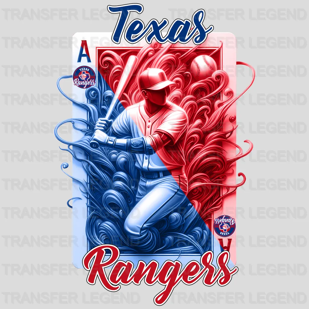 Texas Rangers MLB Vintage Grunge Poster Graphic - DTF Iron On Transfer