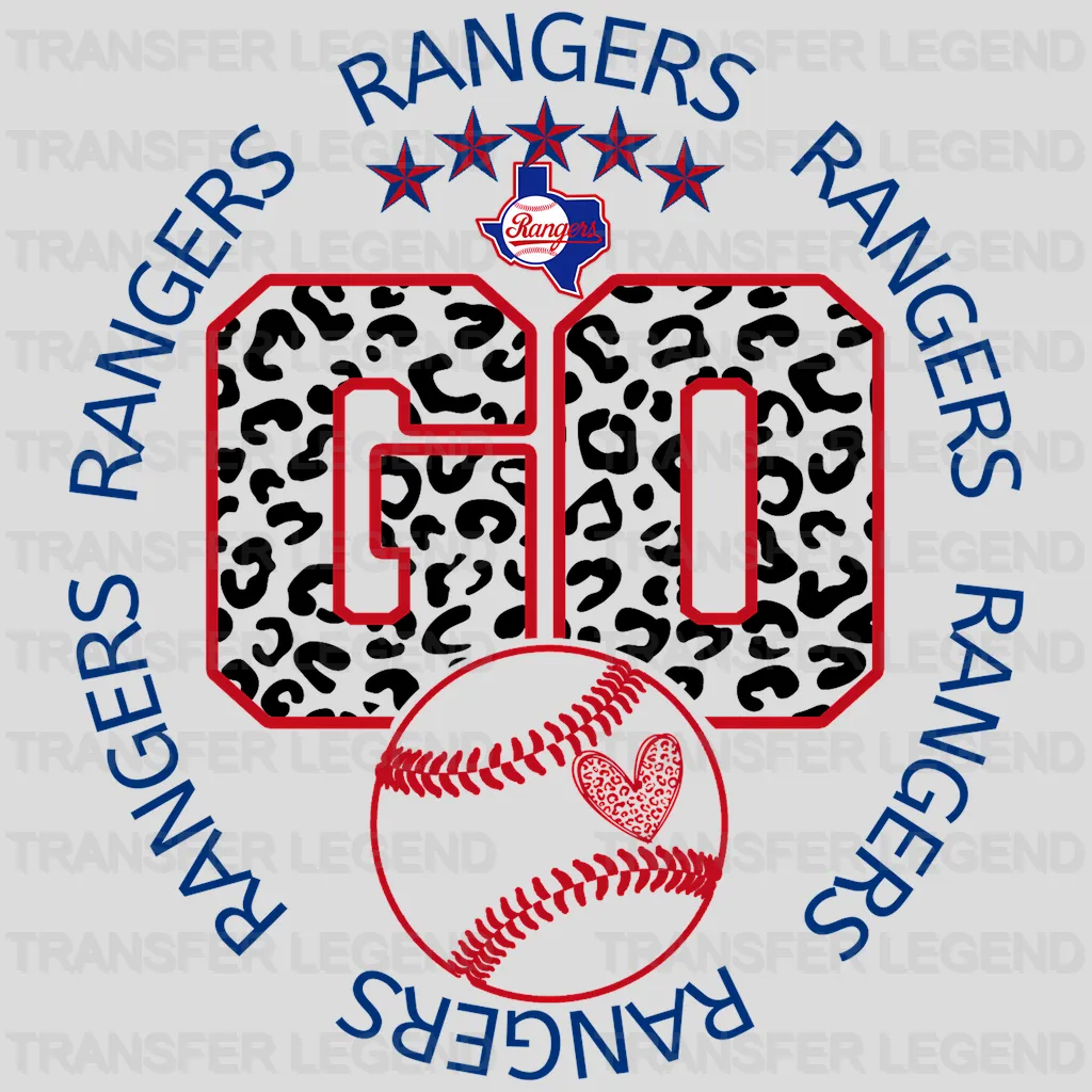 Texas Rangers MLB Go DTF Iron On Transfer