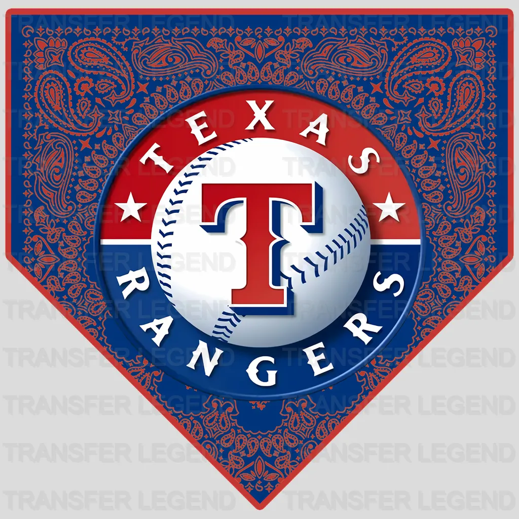 Texas Rangers MLB Diamond Shape Logo Emblem - DTF Iron On Transfer
