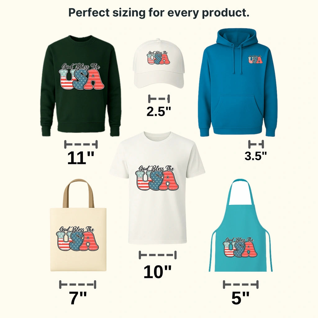 God Bless The USA DTF Transfer - transferlegend