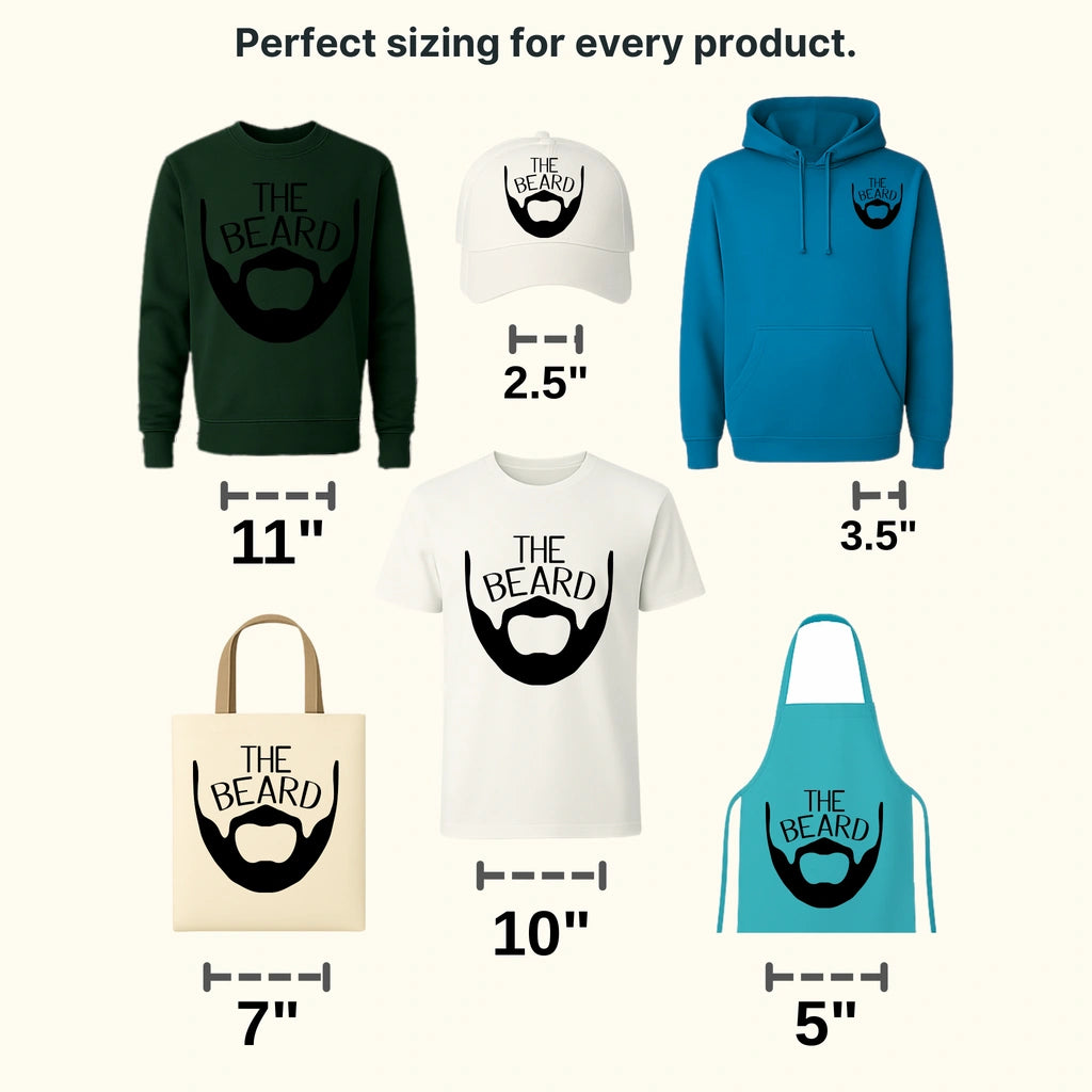 Beauty And The Beard Matching Couple Design - DTF heat transfer - transferlegend