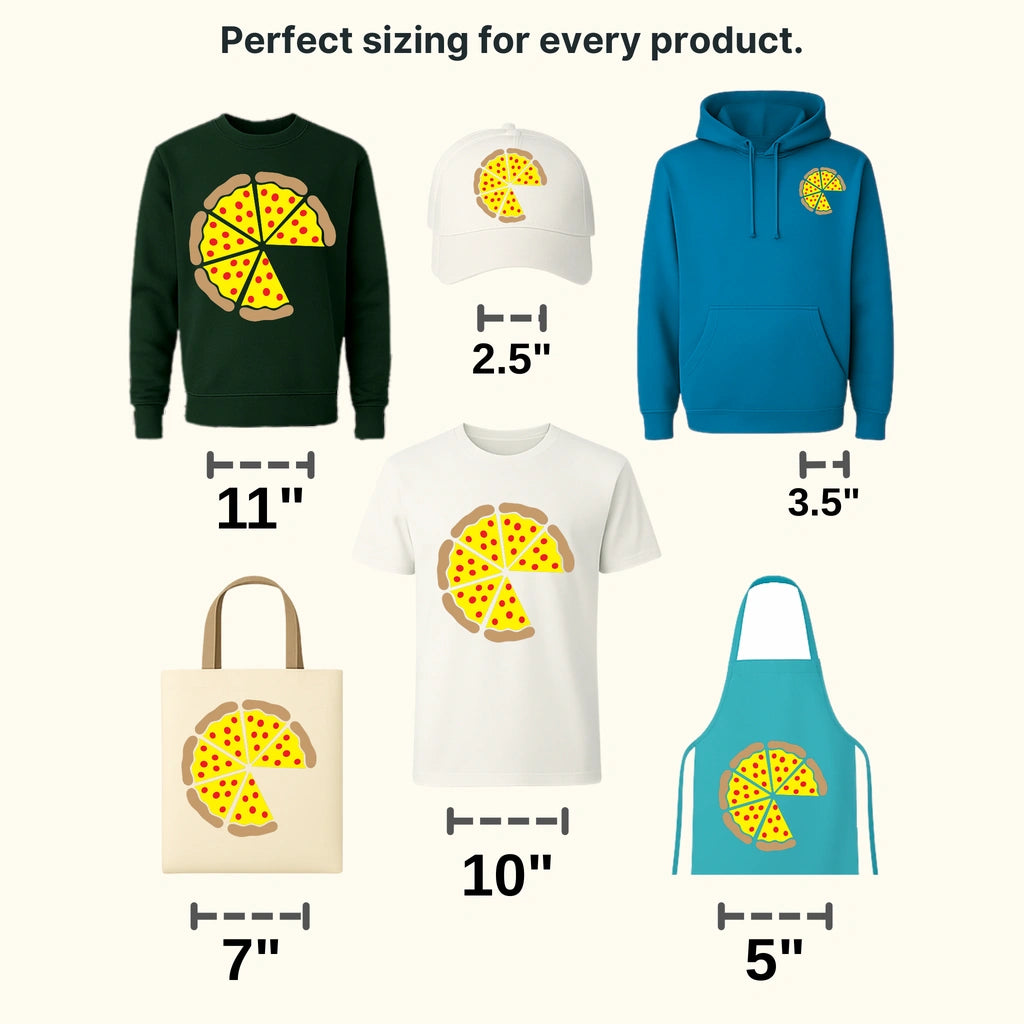 Pizza and Pizza Slice Couple Design - DTF heat transfer - transferlegend