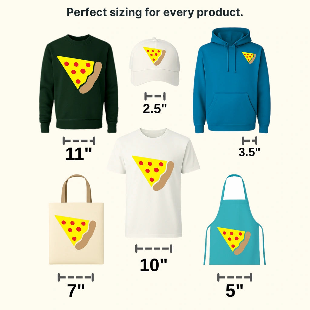 Pizza and Pizza Slice Couple Design - DTF heat transfer - transferlegend