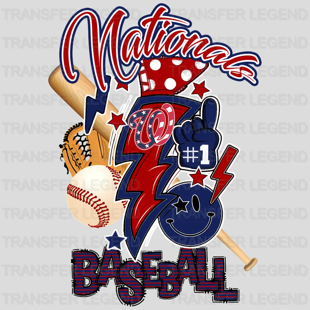 Washington Nationals MLB Classic Shield Logo Badge - DTF Iron On Transfer