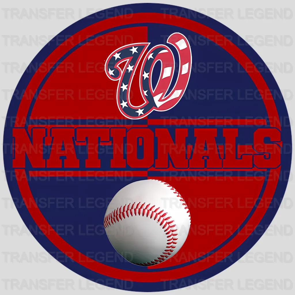 Washington Nationals MLB Circle Logo With Stitch - DTF Iron On Transfer