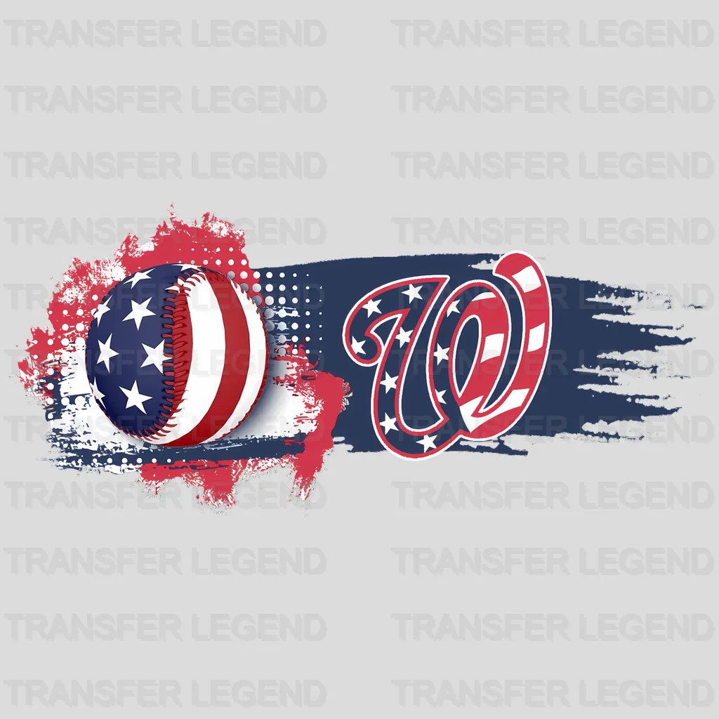 Washington Nationals MLB Nationals Flag Banner Logo - DTF Iron On Transfer