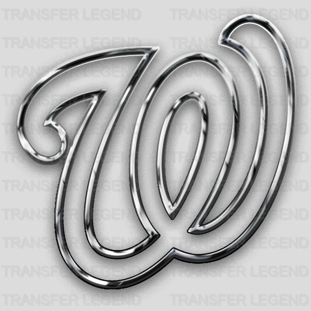 Washington Nationals MLB Classic Curly W Logo - DTF Iron On Transfer