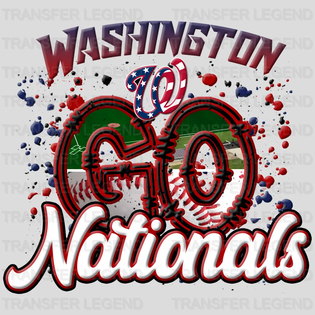 Washington Nationals MLB Go Nationals DTF Iron On Transfer