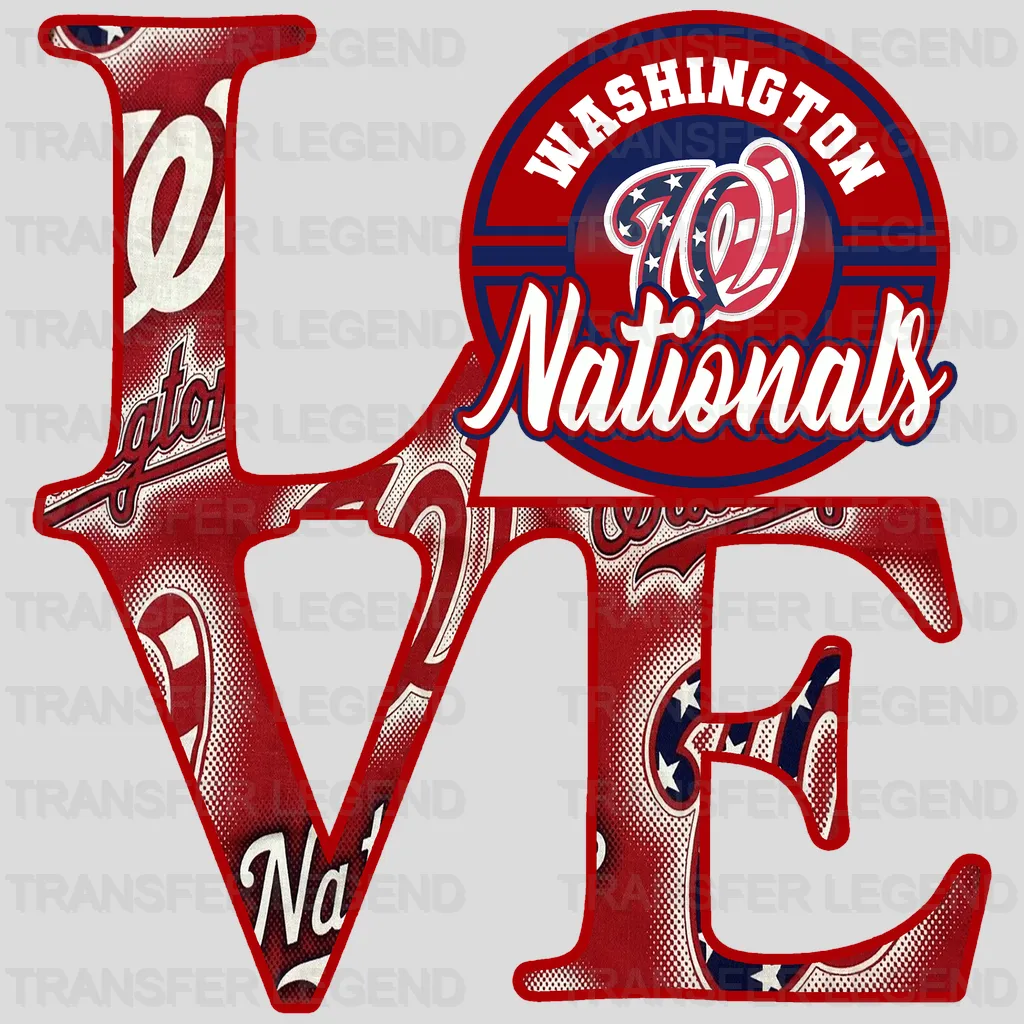 Washington Nationals MLB Love DTF Iron On Transfer