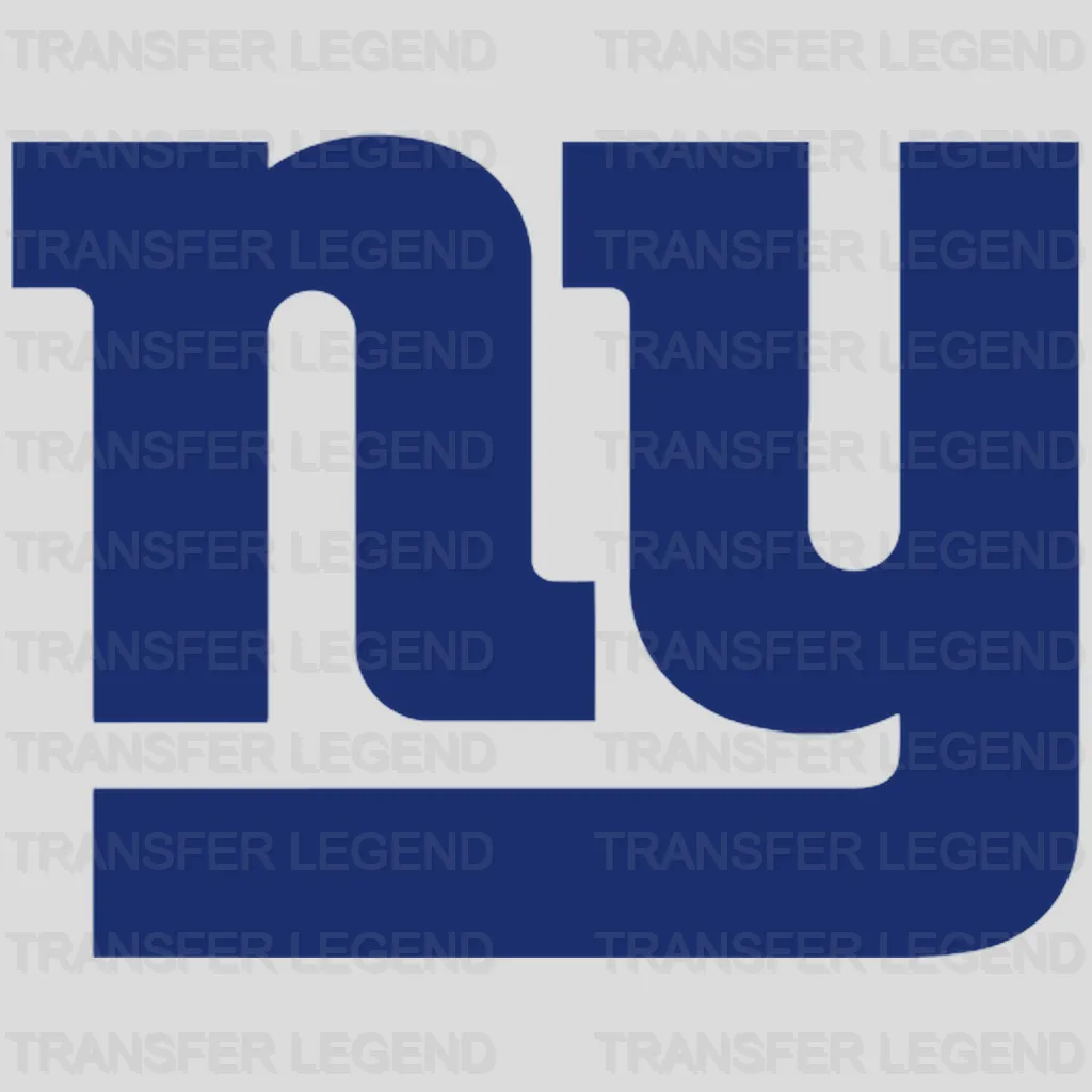 New York Giants solid block “NY” badge, NFL design - DTF Heat Transfer