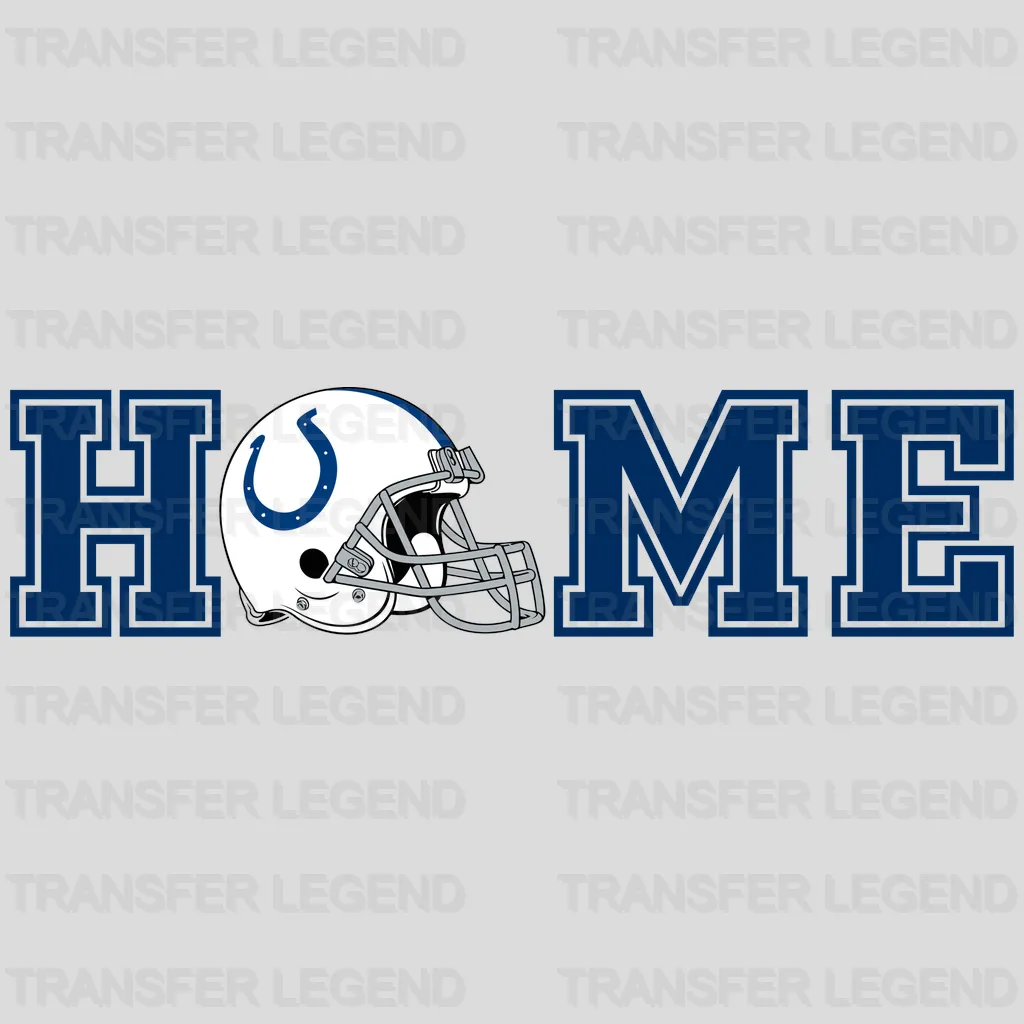 Indianapolis Colts HOME Wordmark with Helmet NFL Design - DTF Heat Tra
