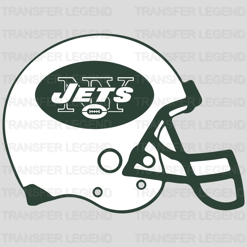 New York Jets Helmet Profile NFL Design - DTF Heat Transfer