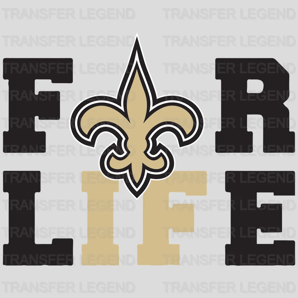 New Orleans Saints solitary fleur‑de‑lis icon with shadow, NFL design - DTF Heat Transfer