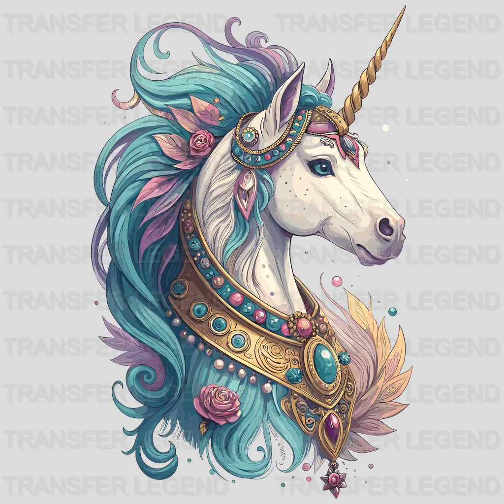 Piece of Jewelry Unicorn Design - DTF Heat Transfers - transferlegend